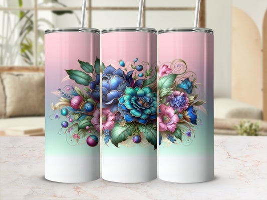 Vibrant Jewel Bloom Tumbler Pattern product type