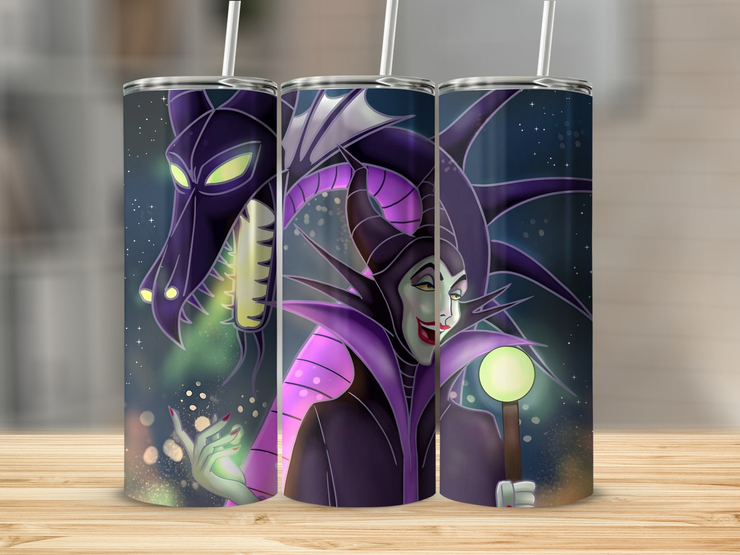 Fantasy Dragon and Sorceress Inspired Tumbler