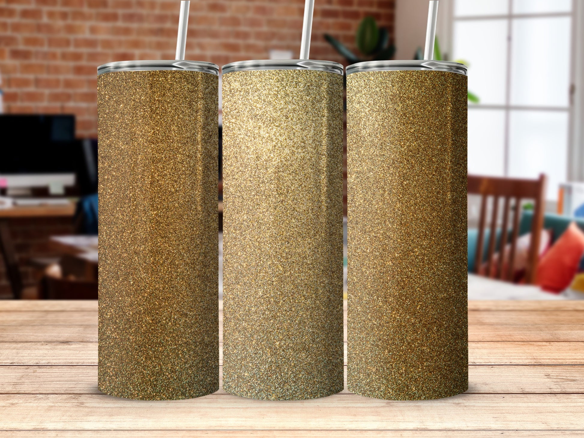 Sparkling Gold Glitter 20oz Tumbler product