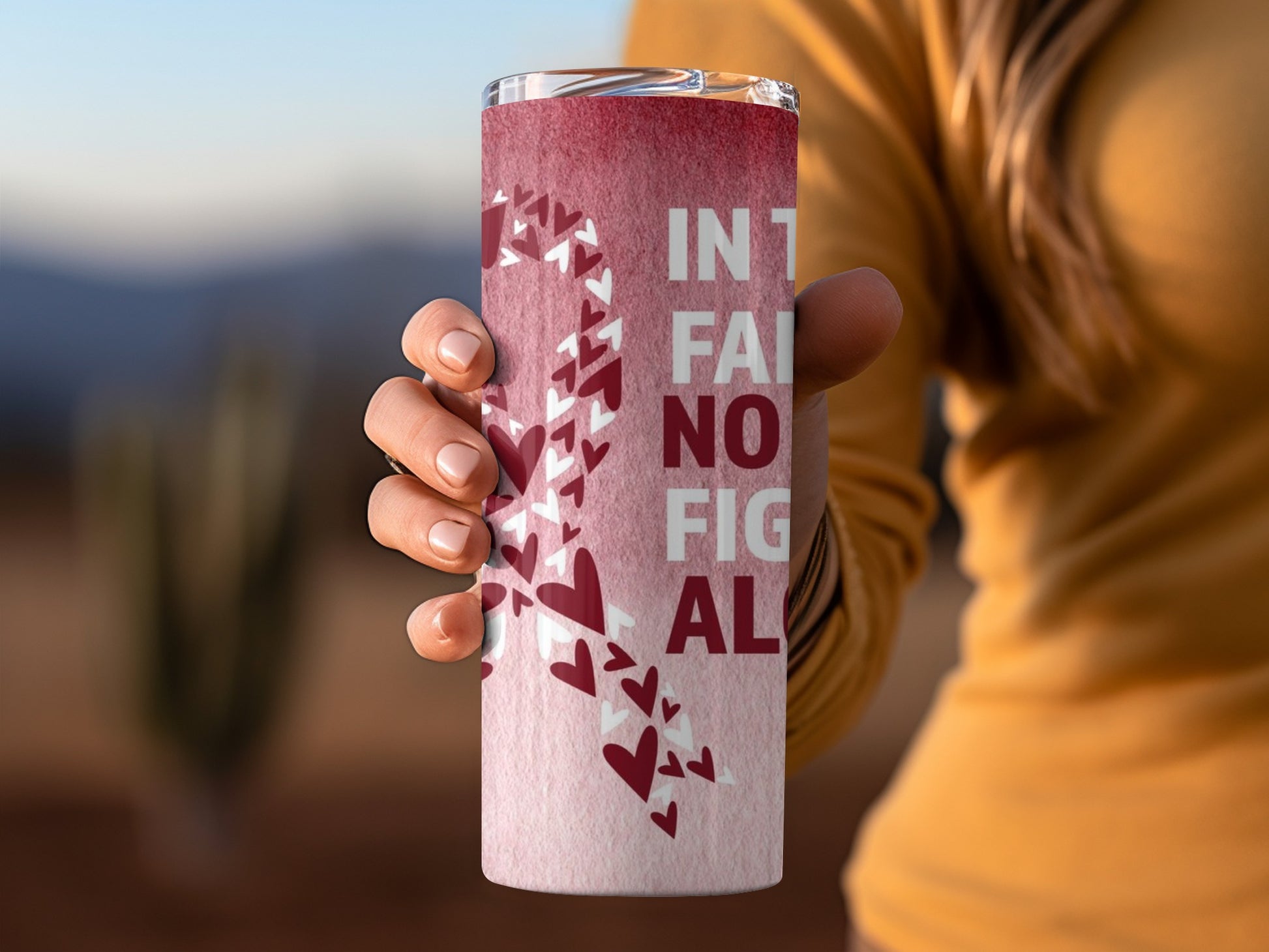 Inspirational Heart Design Insulated Tumbler Cup