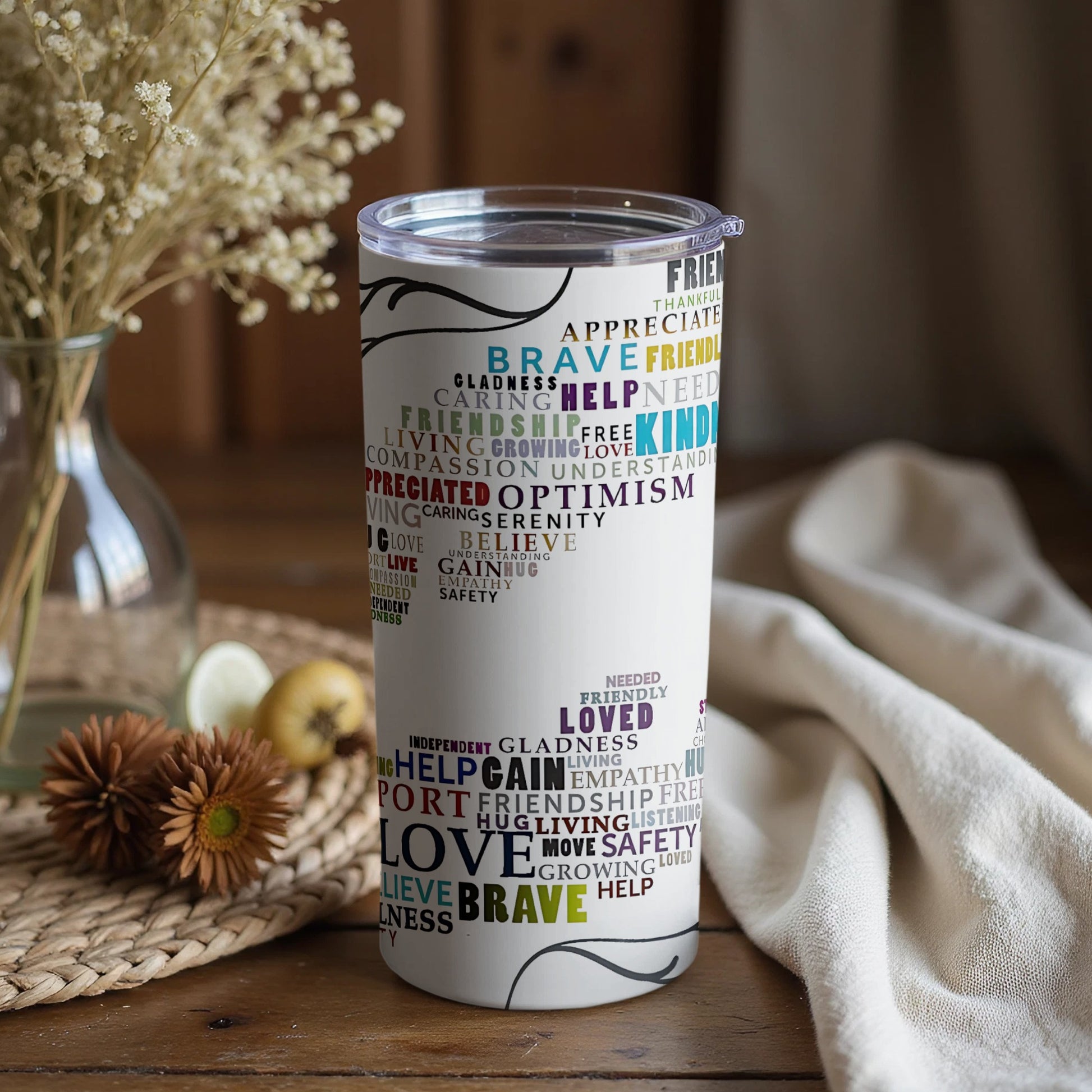 Inspirational Motivational Text Design Tumbler