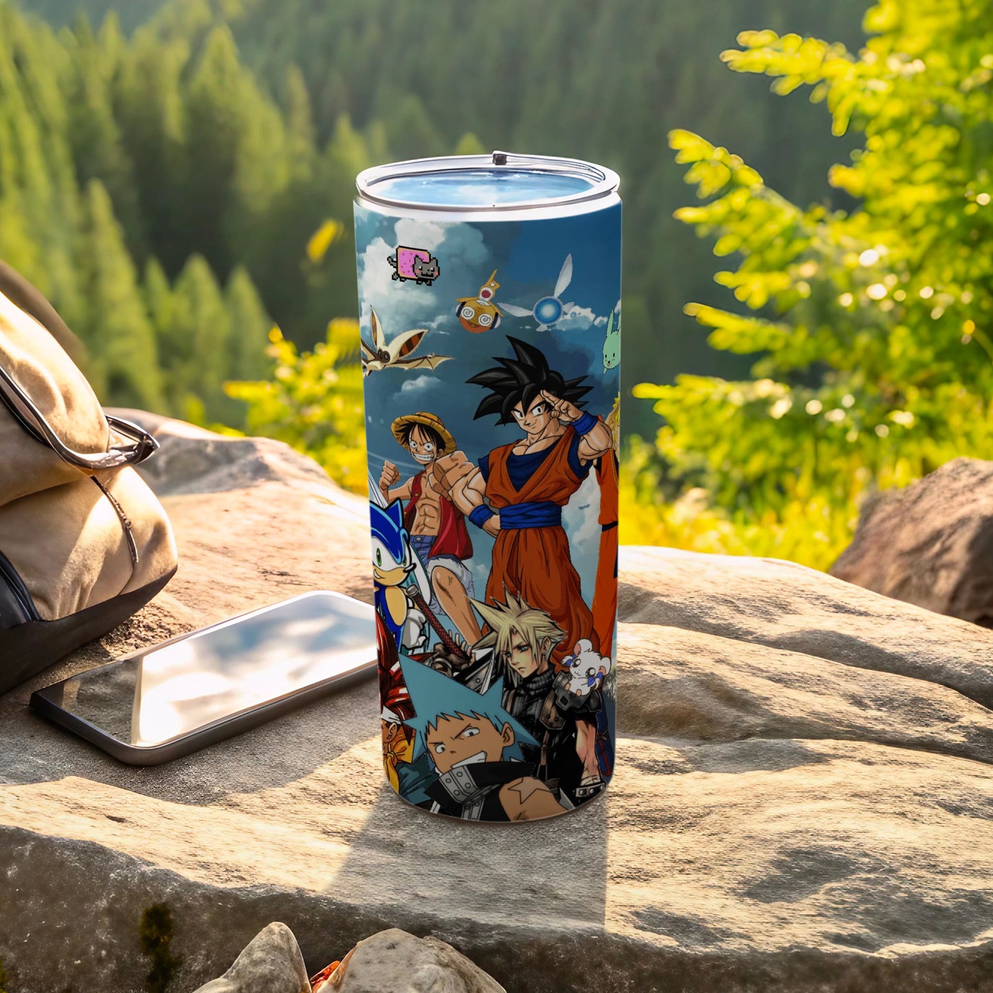 Anime Character Tumbler for Outdoor Adventure Enthusiasts