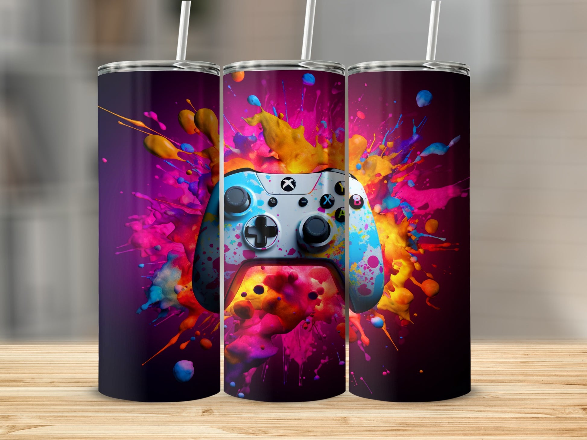 Colorful Gaming Controller Abstract Design product