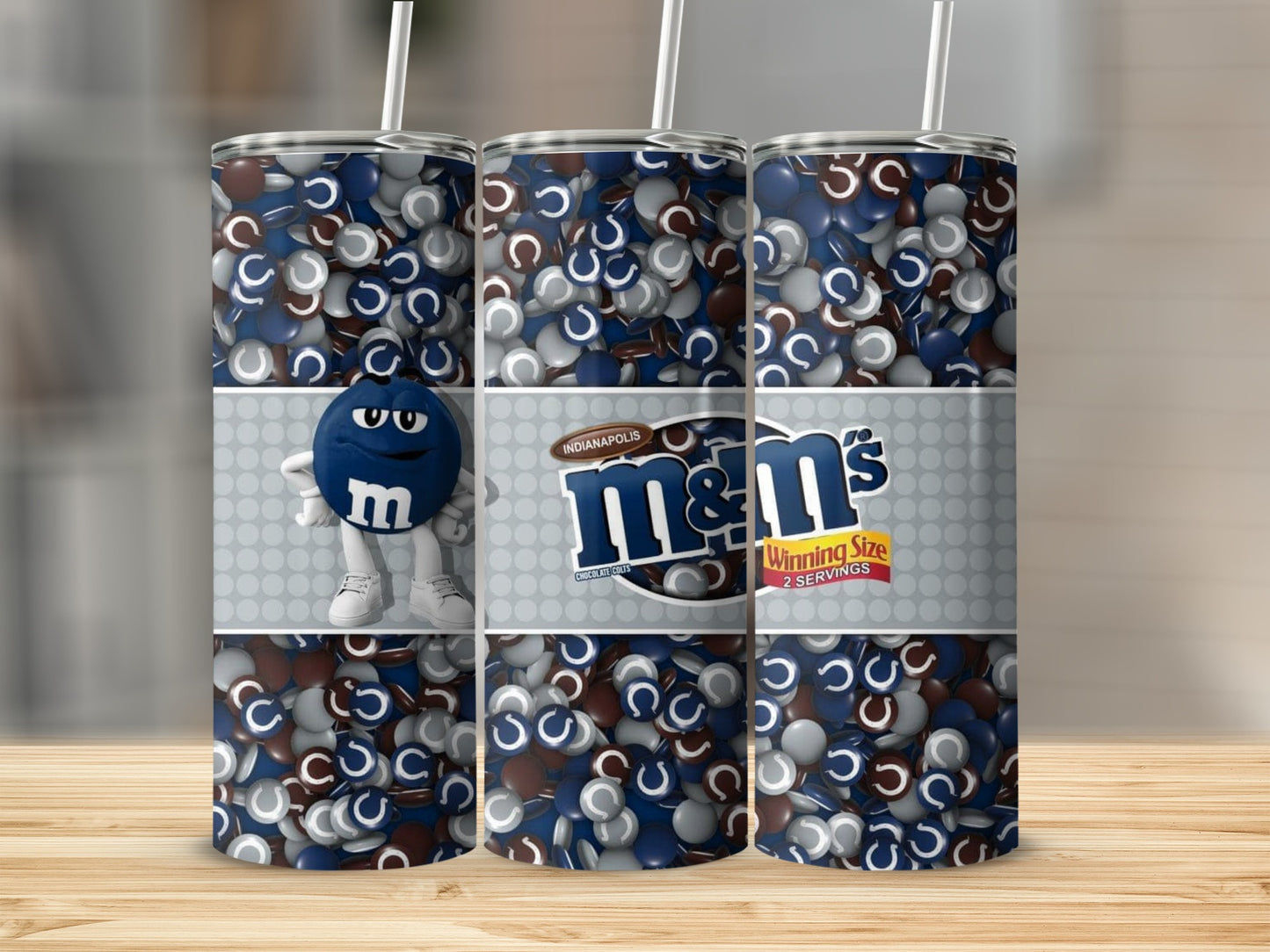 Indianapolis Colts M&Ms Winning Size Design Tumblers