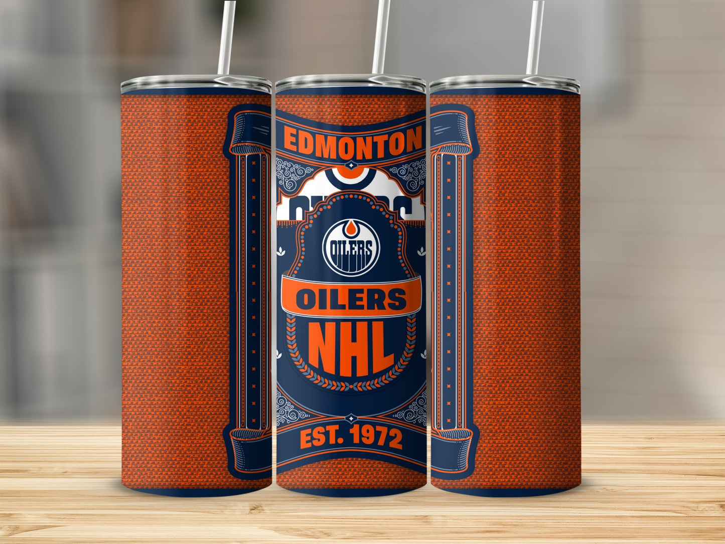 Edmonton Oilers NHL Est 1972 Design for Hockey Fans Tumbler