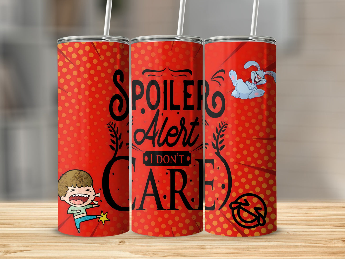 Spoiler Alert I Don't Care Red Pattern Product