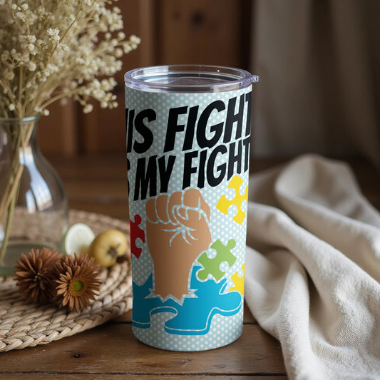 This Fight is My Fight Tumbler with Puzzle Pieces