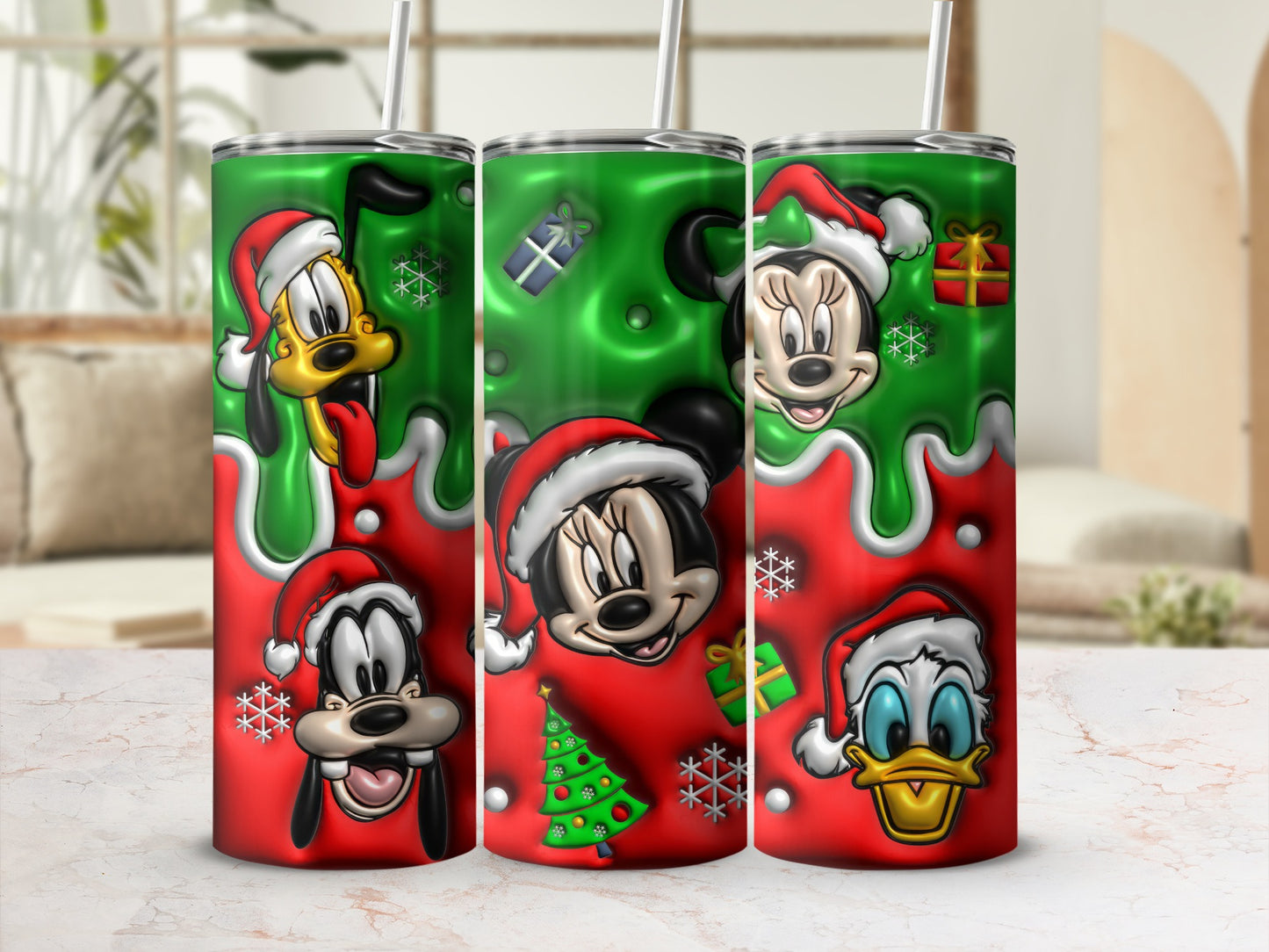 Festive Cartoon Characters Stainless Steel Tumbler