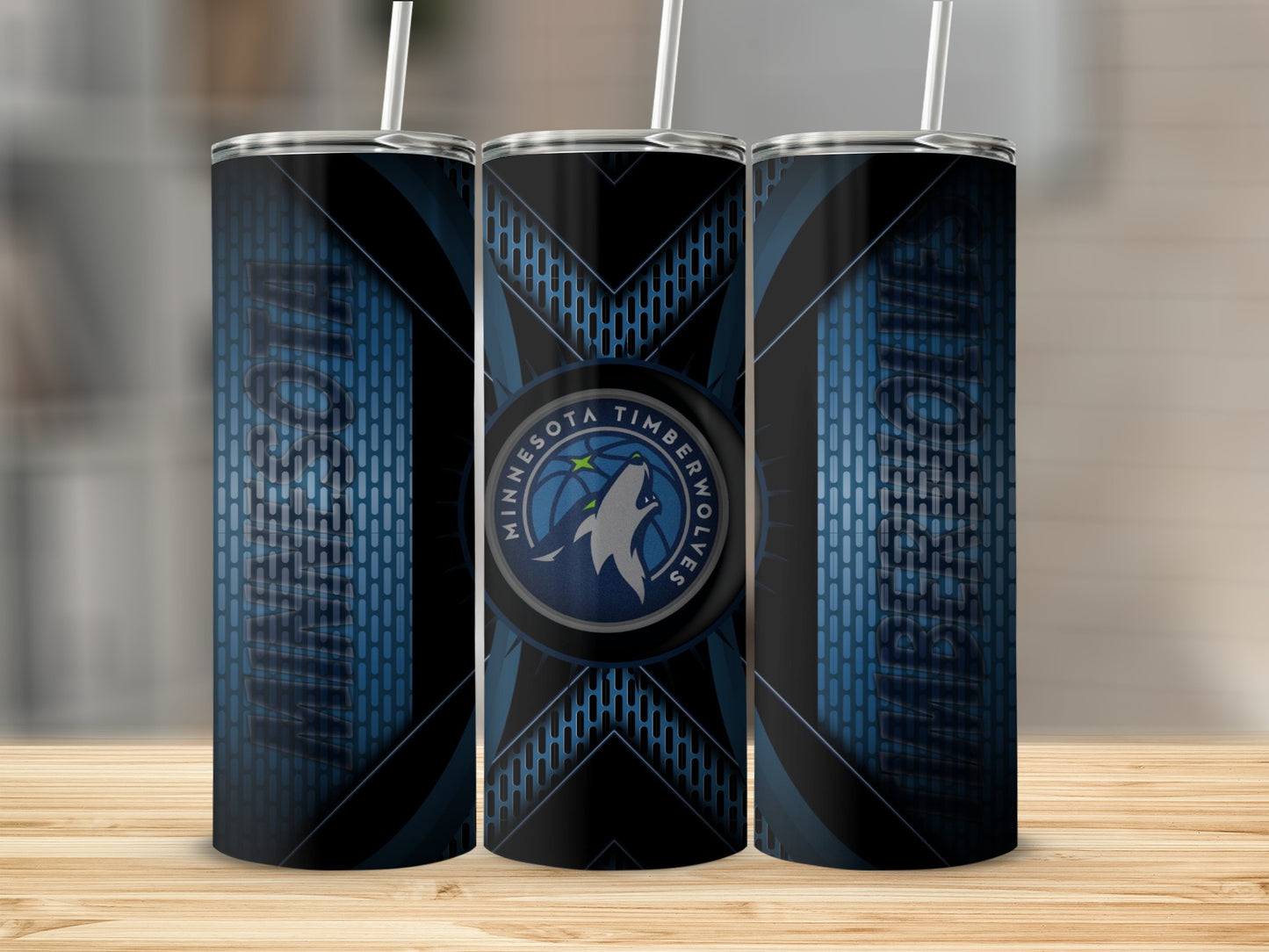 Minnesota Timberwolves Blue Black Style Team Tumblers