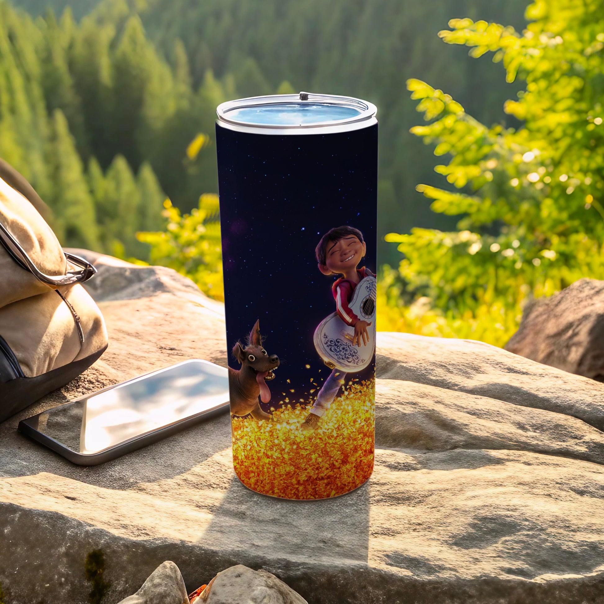 Animated Character with Guitar Stainless Steel Tumbler
