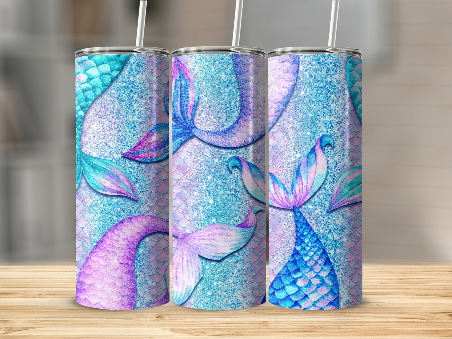 Glitter Mermaid Tail Scales Fantasy Shimmer Tumbler product type