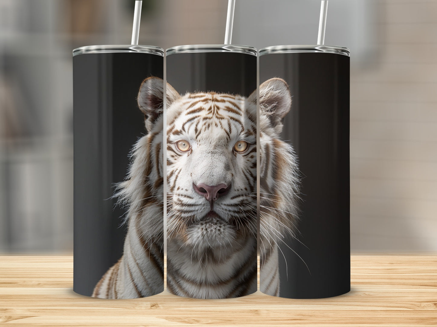 White Tiger Face Dark Background Striking Eyes Tumbler product type
White tiger, Tiger face, Tiger eyes, Big cat, Wildlife, Animal print, Jungle animal, Safari animal, Majestic animal, Wild animal, Nature themed, Unique design, Exotic animal, Animal lover, Wildlife art, Feline power, Striking image, Powerful design, Tiger stripes, Rare animal