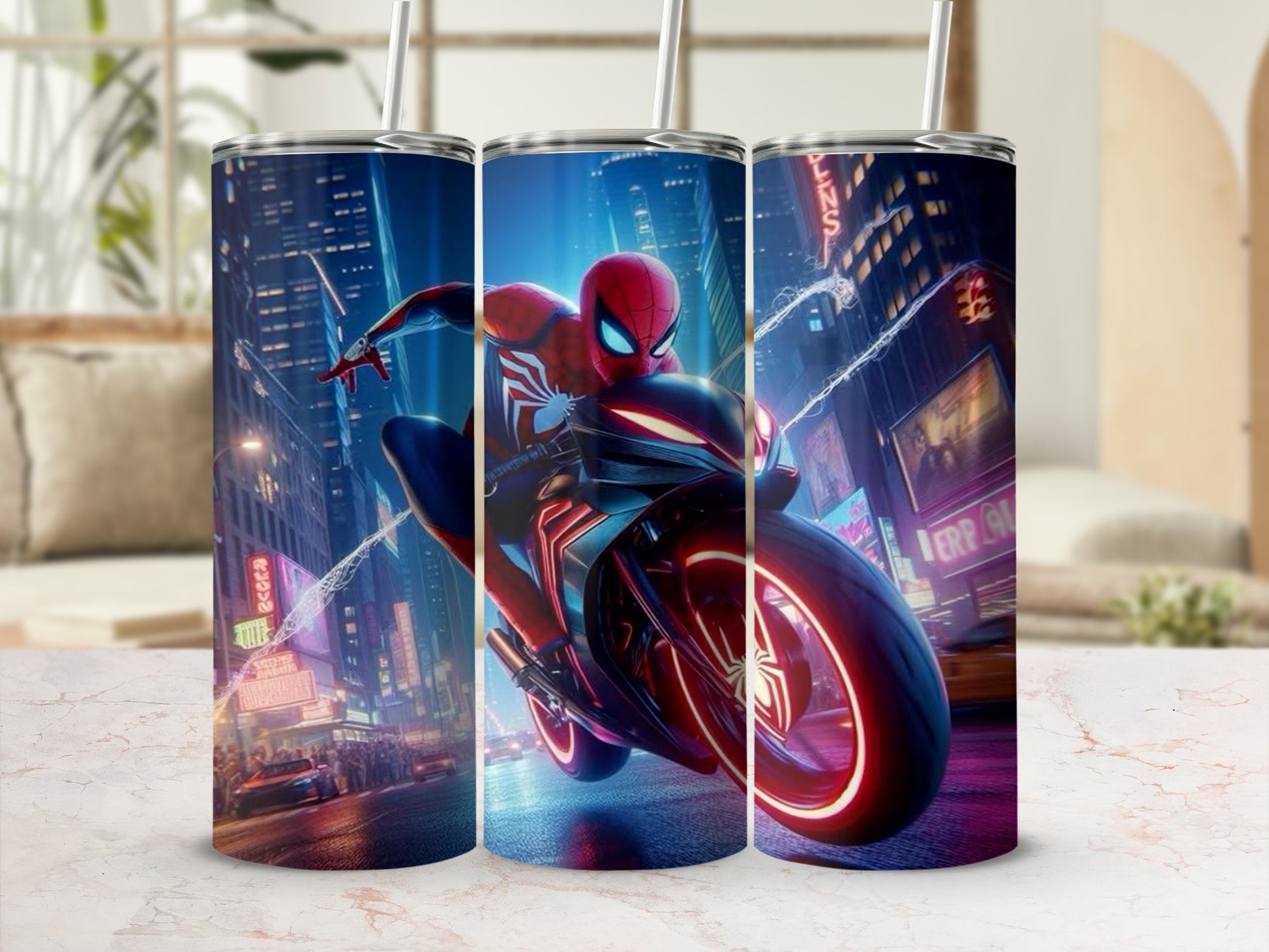 Spiderman City Night Adventure Tumbler Cup