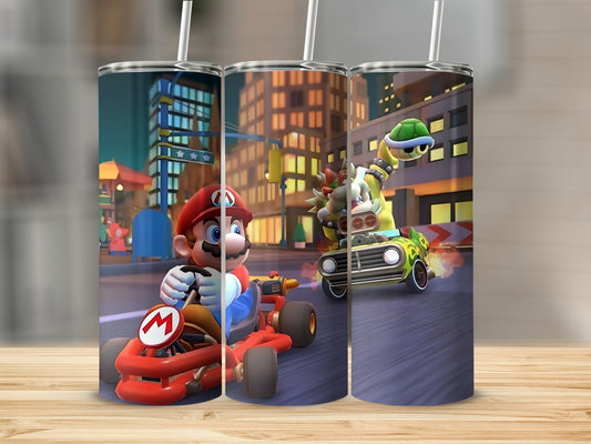 Mario Kart Tumbler with Straw Drinking Cup