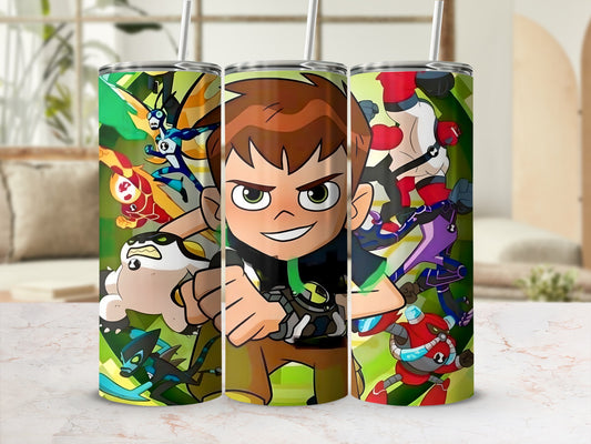 Colorful Cartoon Hero and Allies Insulated Tumbler