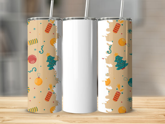 Festive Christmas Themed Holiday Tumbler for Any Occasion