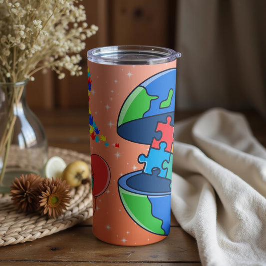 Colorful Puzzle Design Tumbler for Hot and Cold Drinks
