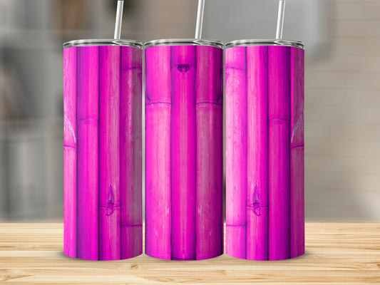 Hot Pink Bamboo Background Photography Design Tumblers