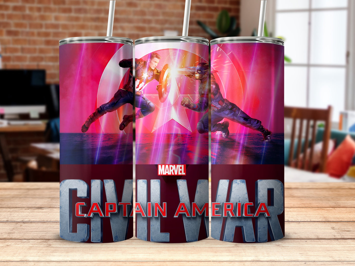 Marvel Civil War Captain America Battle Tumbler product type