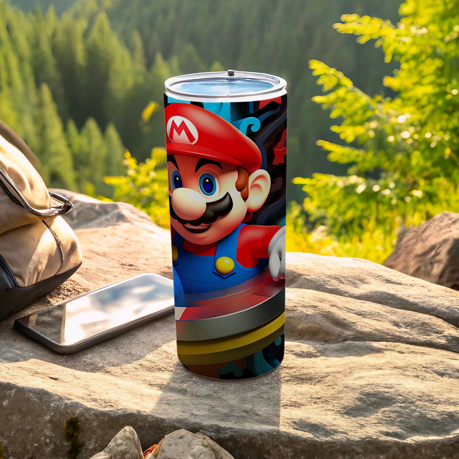 Super Mario themed hydration tumbler with lid