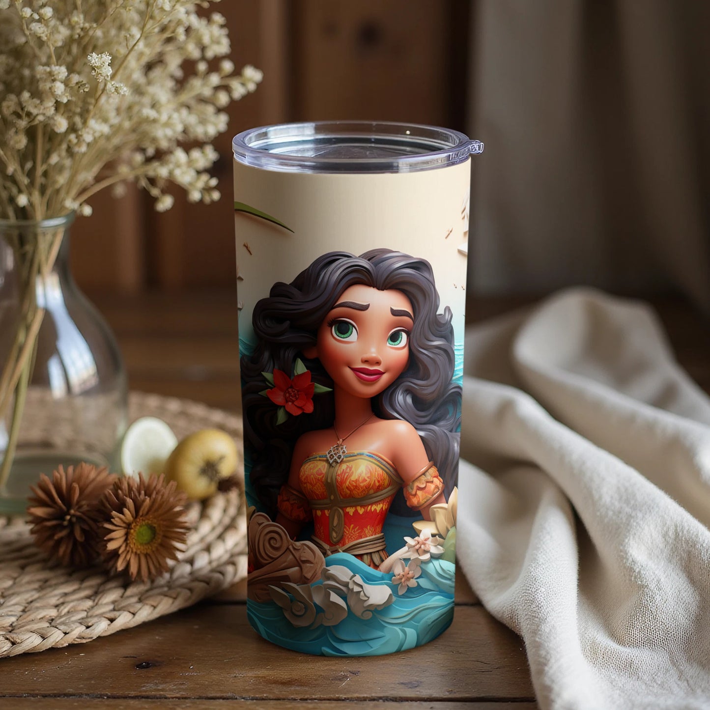 Beautiful Artistic Character Travel Mug for Daily Use