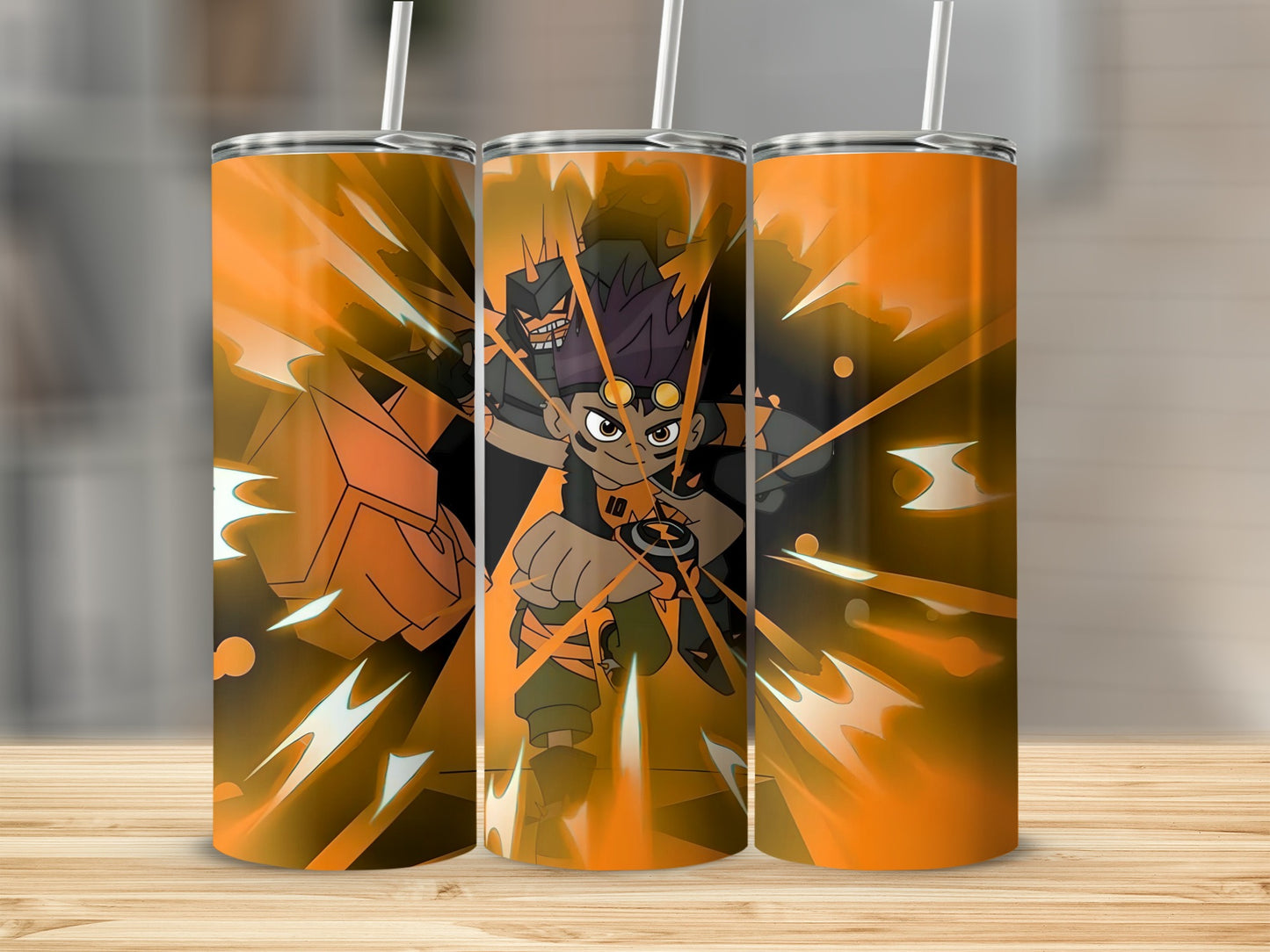 Action-packed Anime Character Design Tumbler Cup