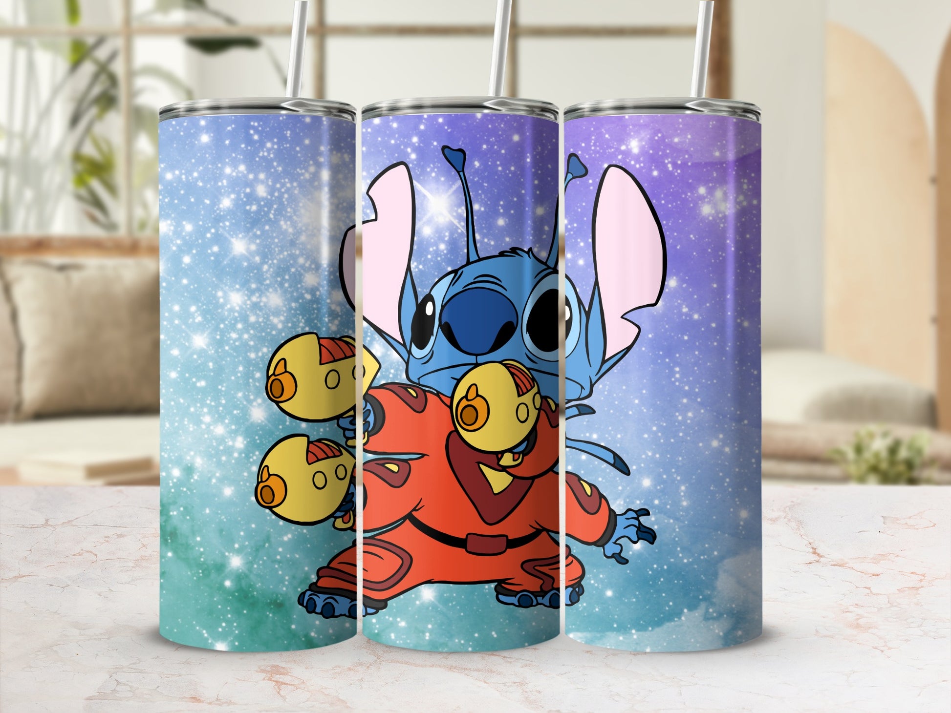 Cute Alien Character Tumbler with Fun Space Design