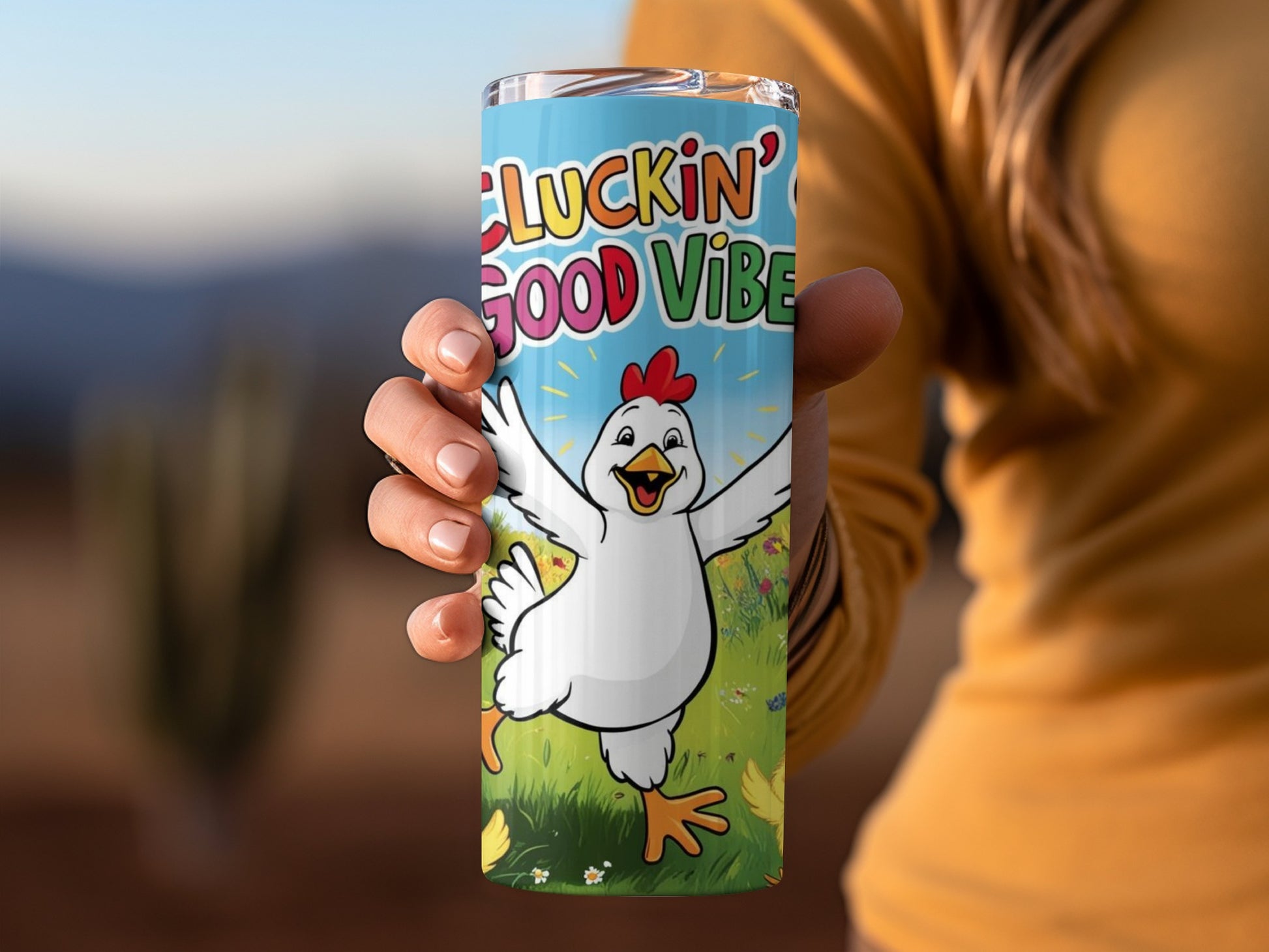 Cluckin' Good Vibes Chicken Design Drinkware