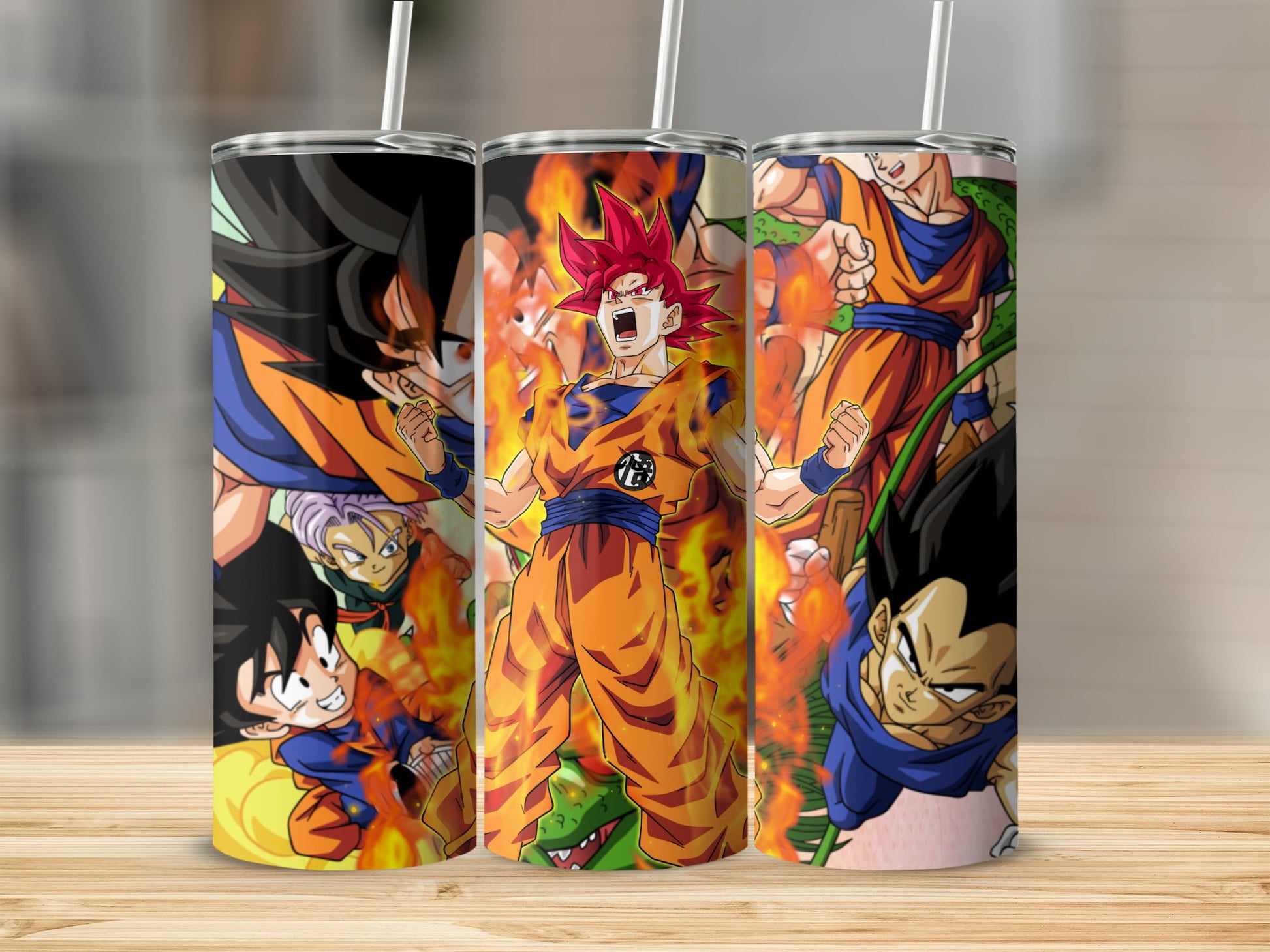 Anime Character Collage Design Tumbler Cup