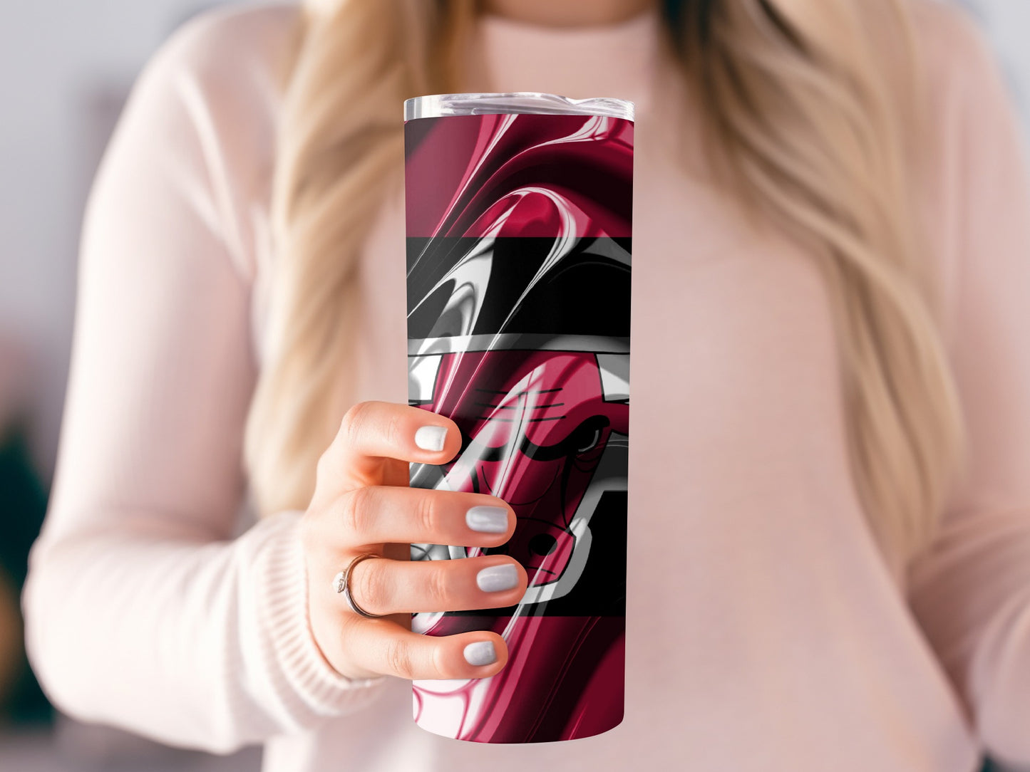 Chicago Bulls Logo Intense Abstract Swirls Design Tumblers