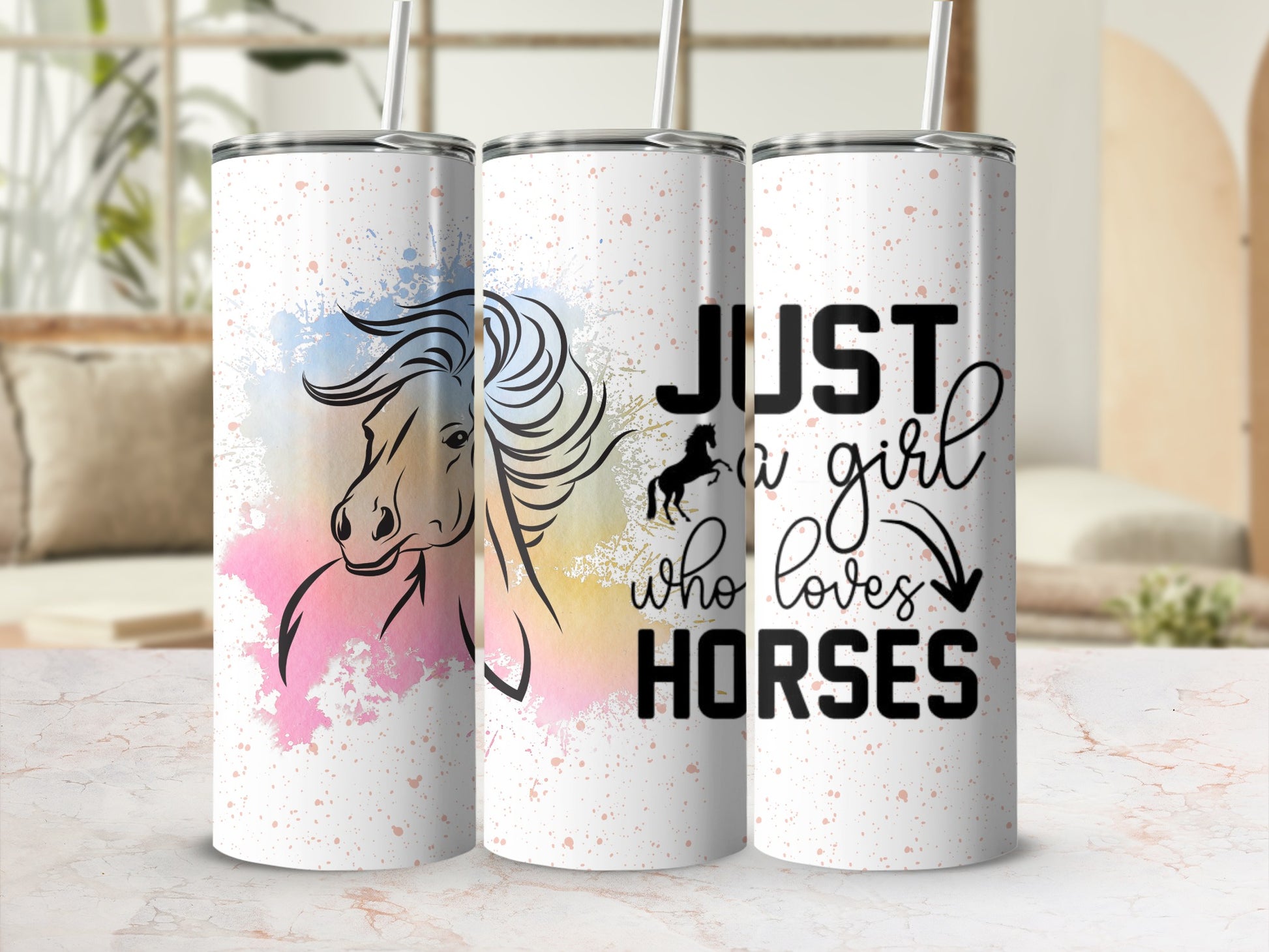 Just a Girl Who Loves Horses Tumbler Cup