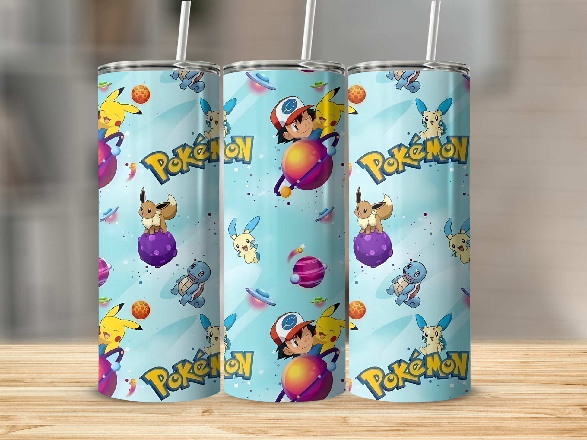 Vibrant Pokemon Characters Design Tumbler Cup