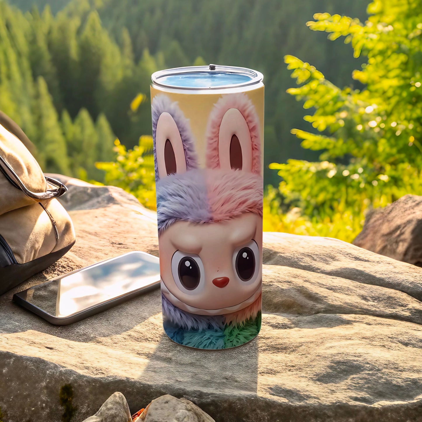 Adorable Cartoon Bunny Tumbler for Outdoor Adventures
