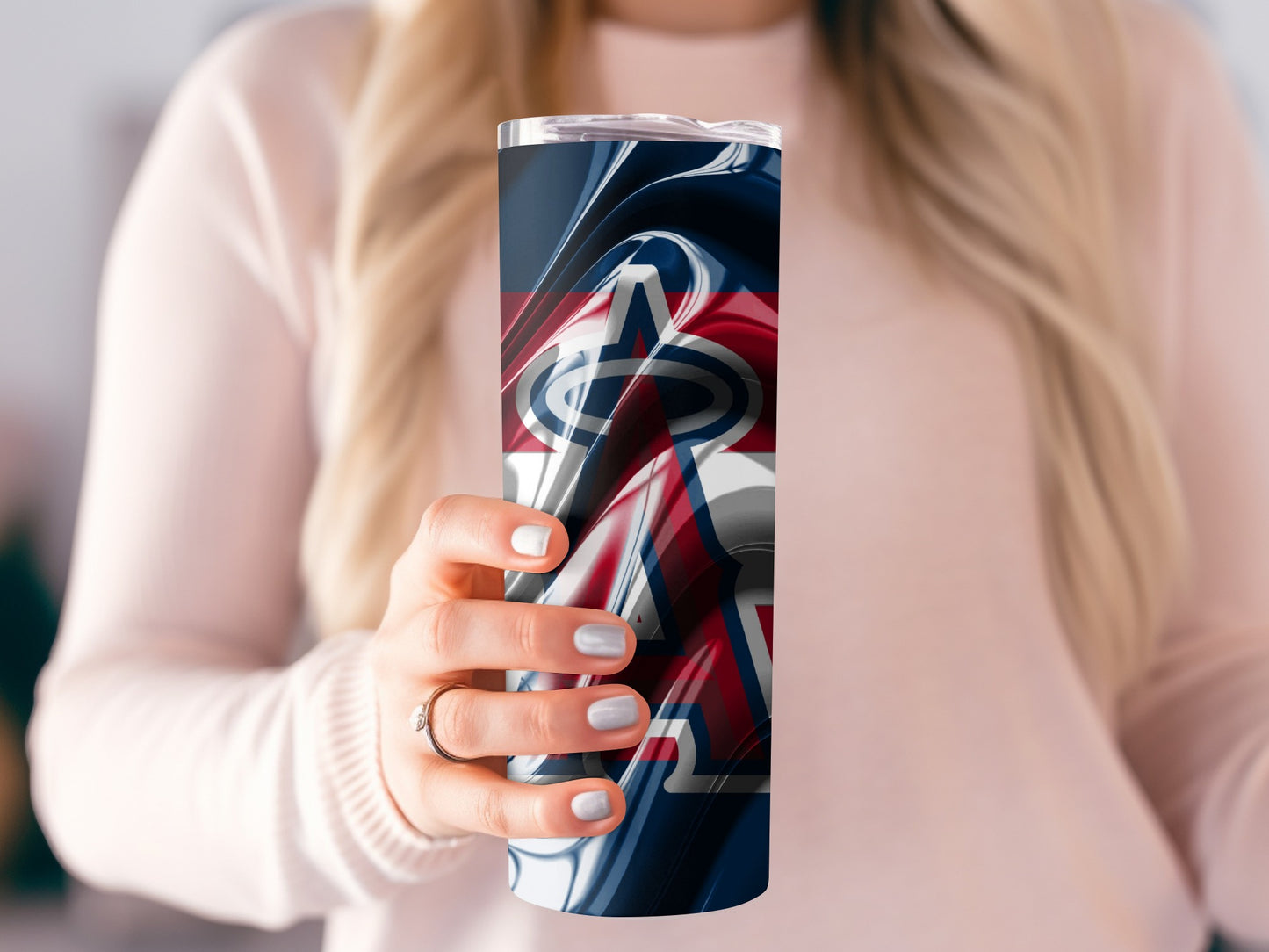 Angular A Logo Wavy Surface Pattern Graphic Design Tumblers