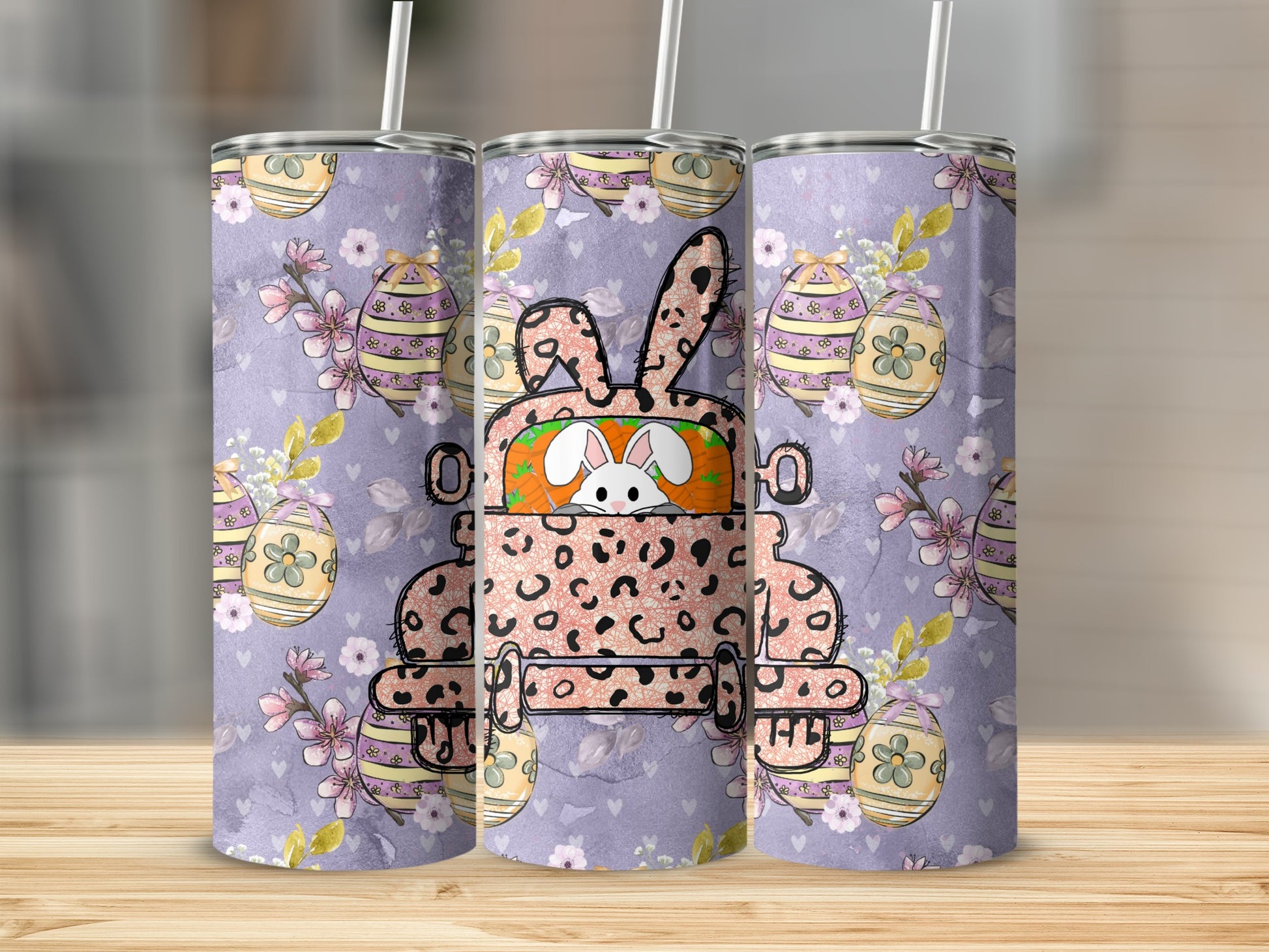 Leopard Bunny Car Easter Eggs Spring Flowers Hearts product type