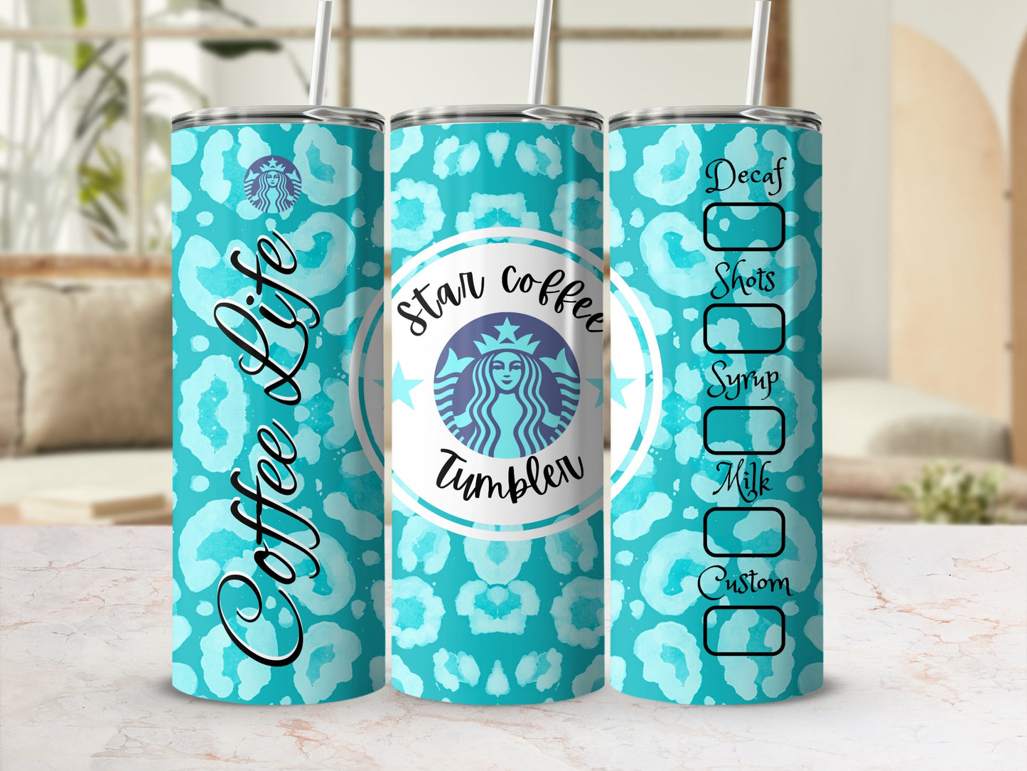 Coffee Life Star Coffee Tumbler with Custom Options