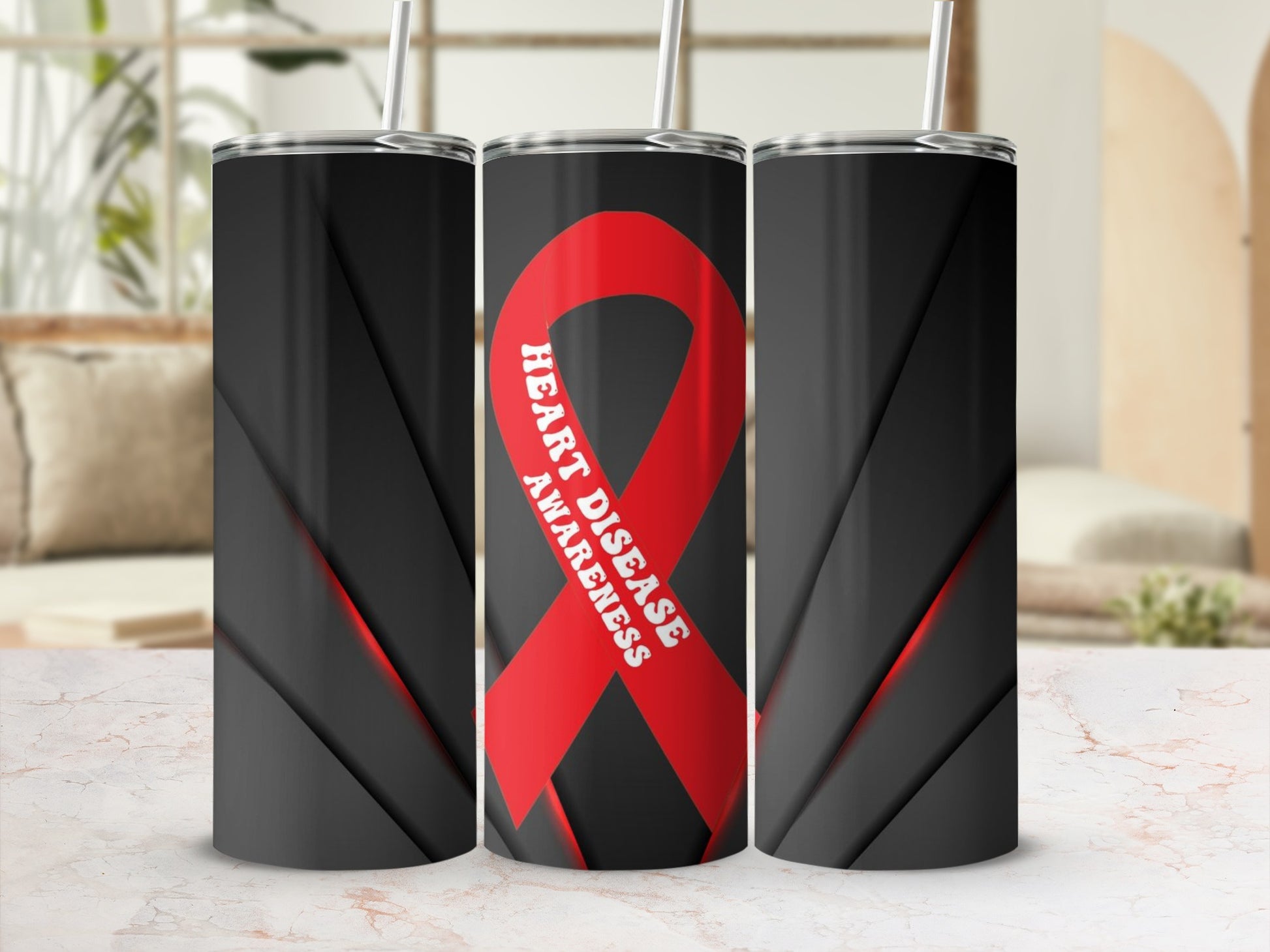 Heart Disease Awareness Design Tumbler Cup Product