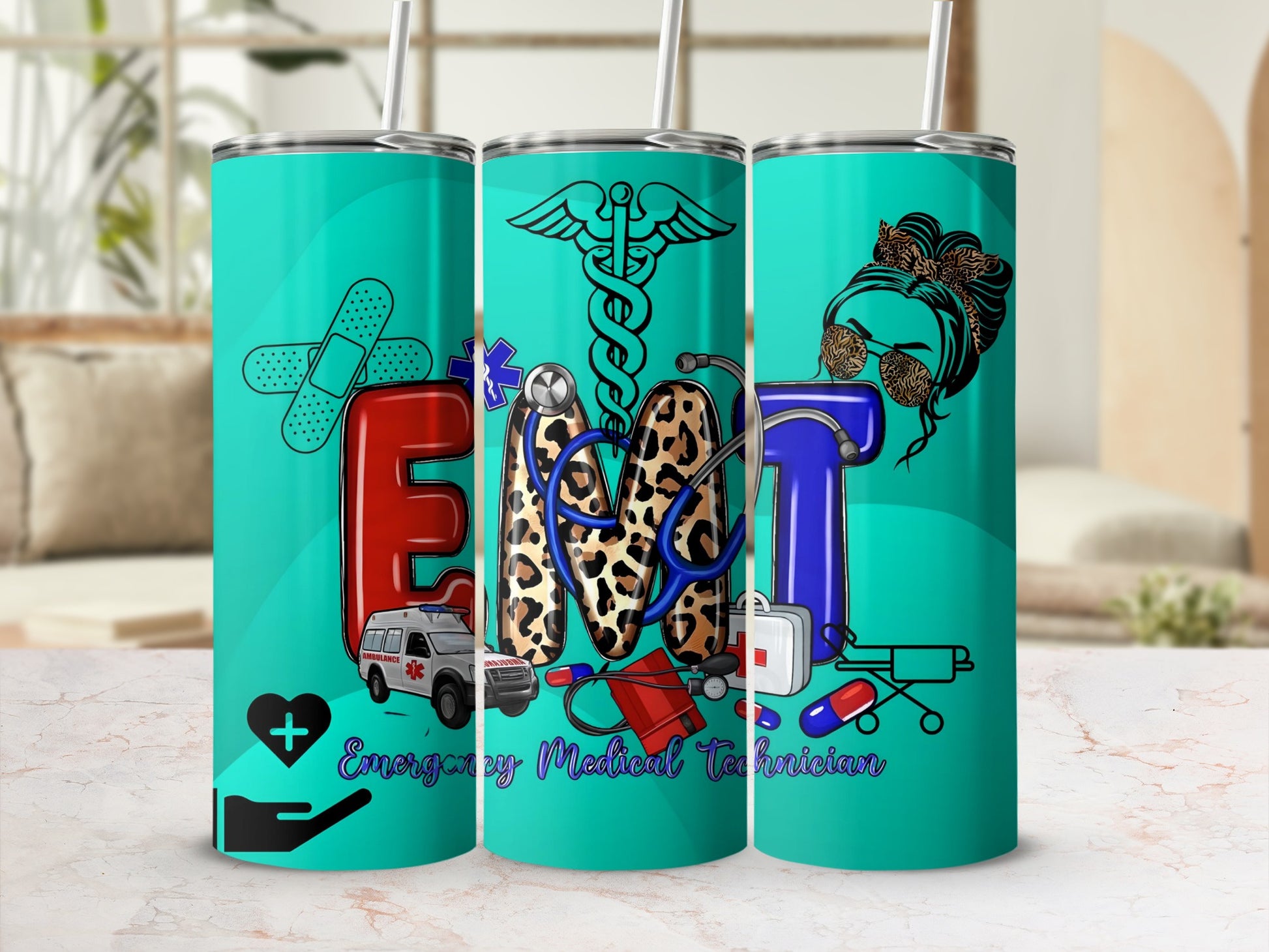 Emergency Medical Technician Themed Tumbler