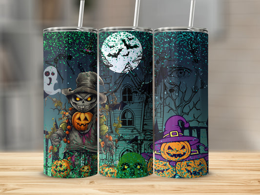 Spooky Halloween Theme Tall Tumbler Product Deluxe Set