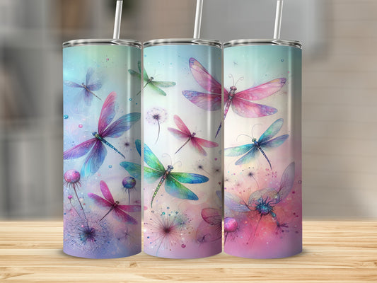 Colorful Dragonfly Art Design Tumbler Cup Product