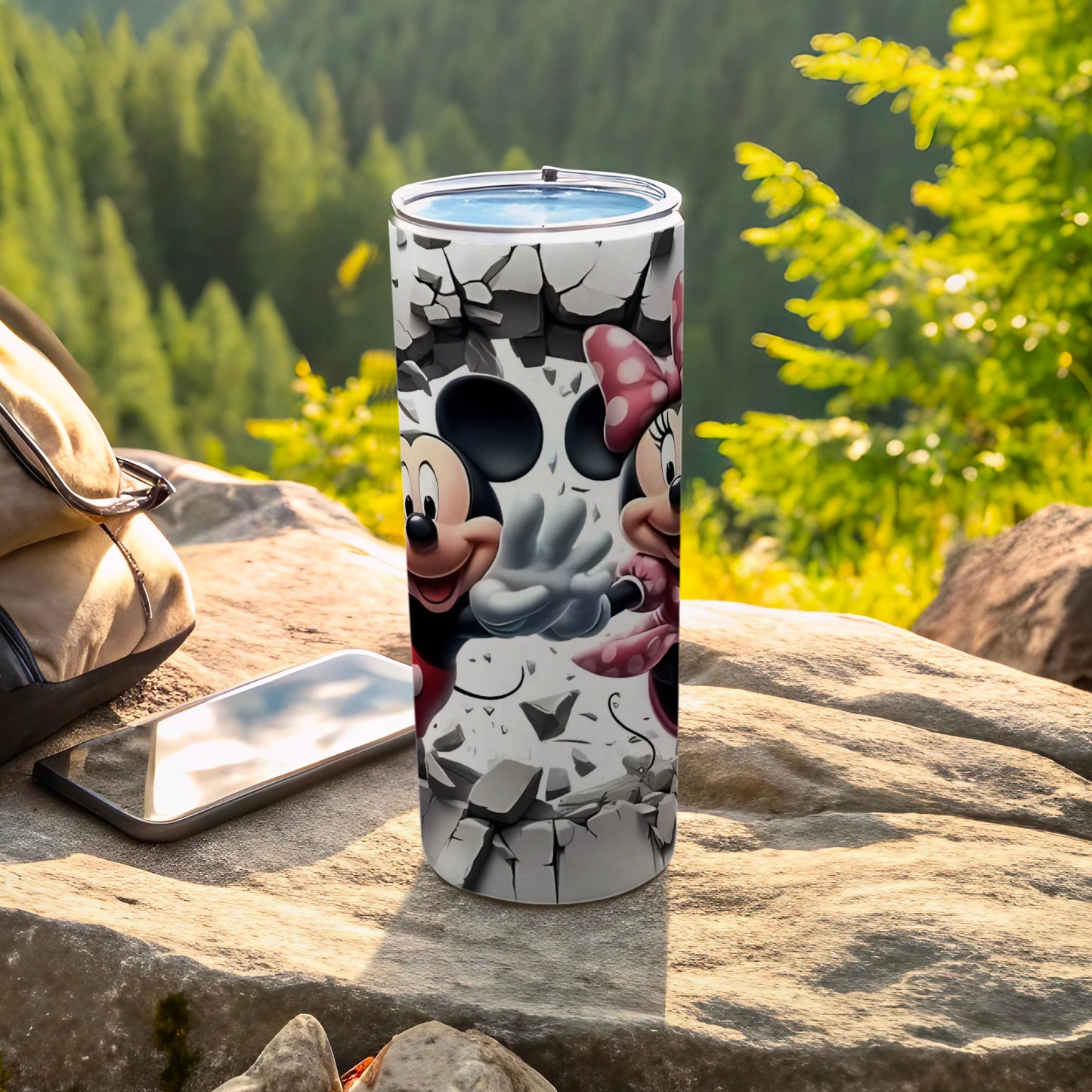 Vibrant Cartoon Character Tumbler for Outdoor Adventures
