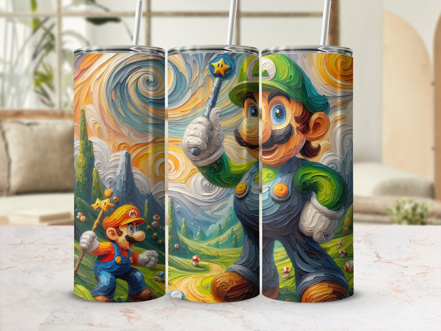 Vivid Artistic Character Design Travel Tumbler Cup