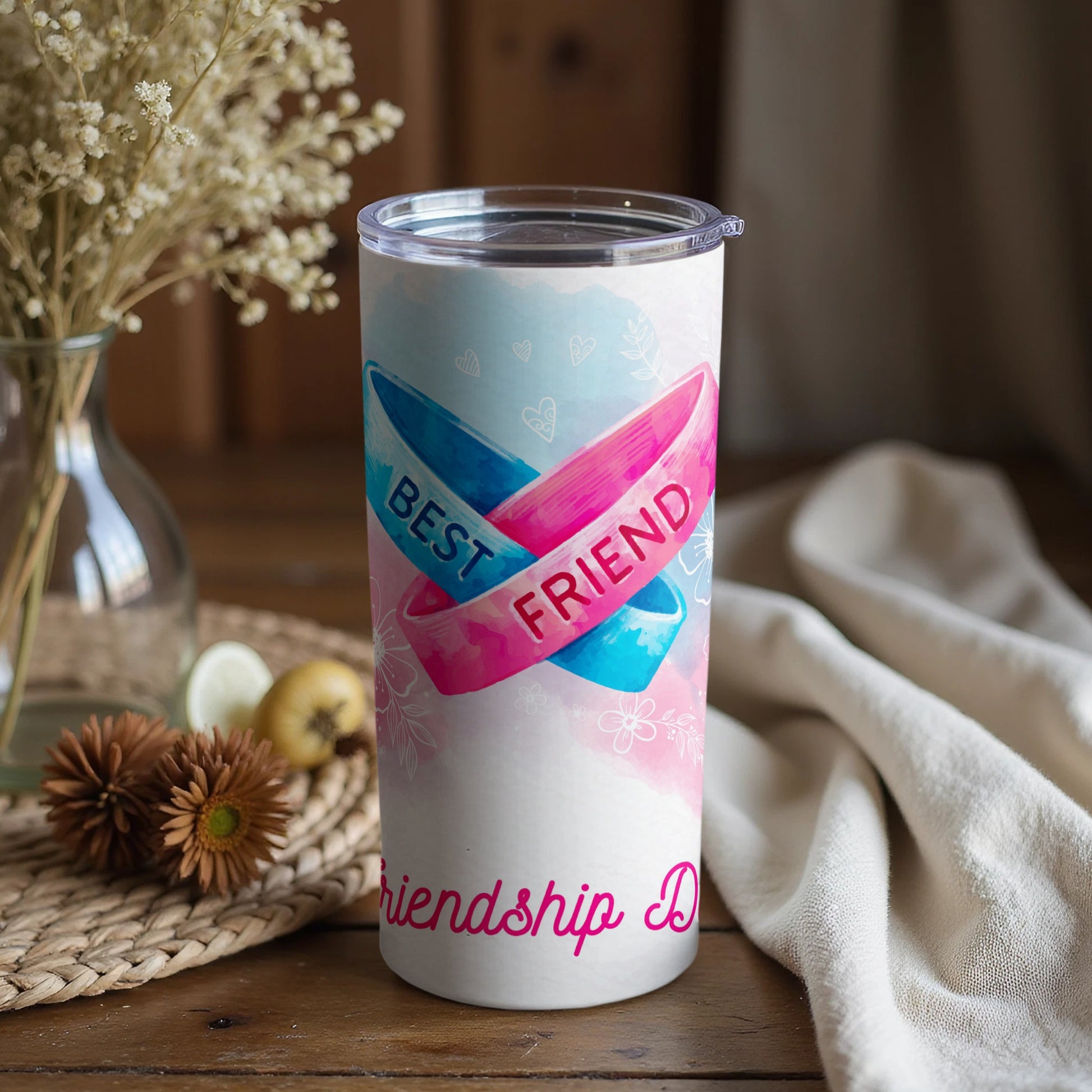Colorful Best Friend Friendship Day Tumbler Gift