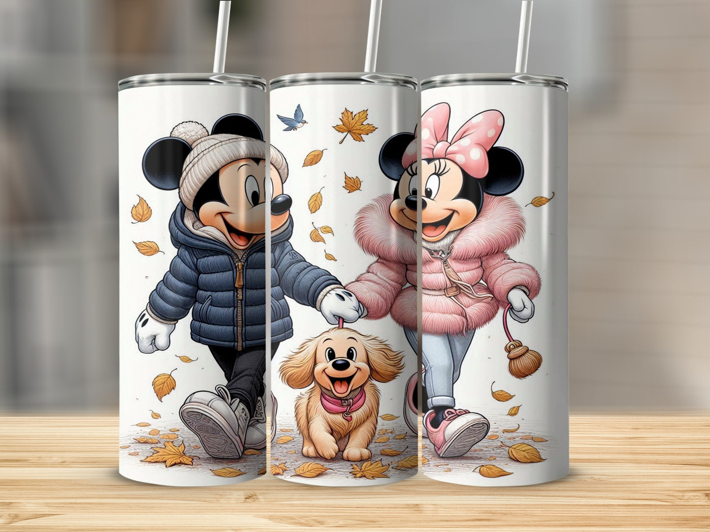 Mickey and Minnie Autumn Stroll Tumbler