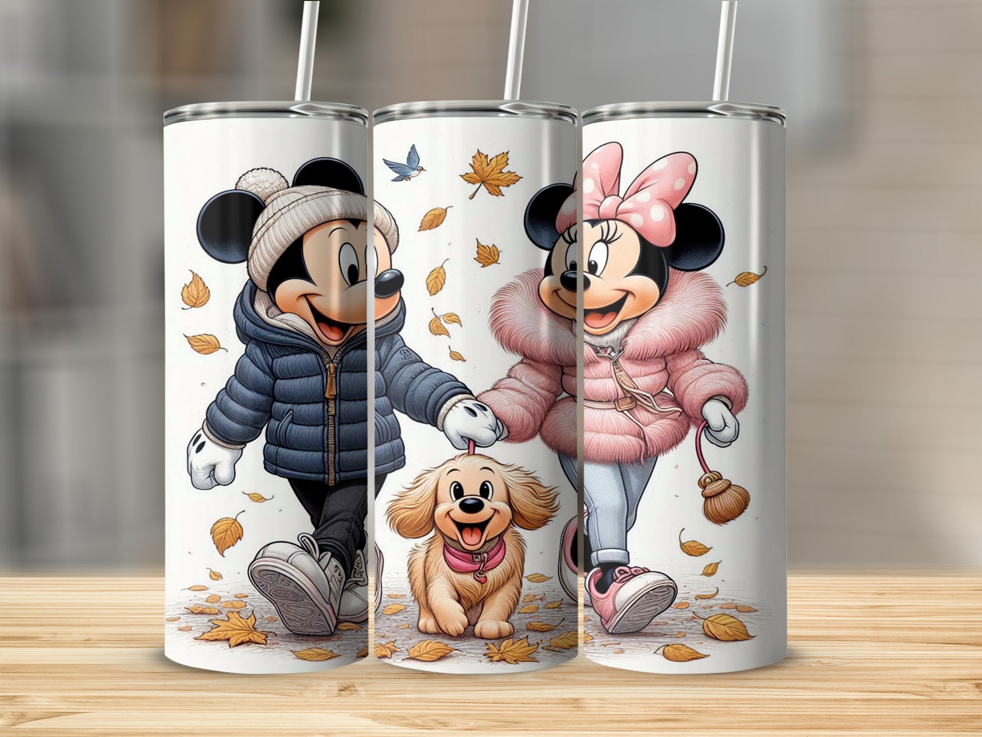 Mickey and Minnie Autumn Stroll Tumbler