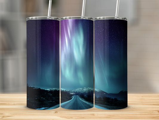 Northern Lights Night Sky Tumbler Stainless Steel Tumbler