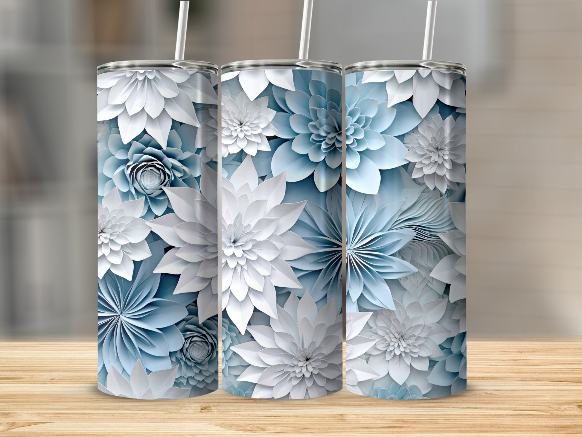 Stunning Floral Design Tumbler for Stylish Hydration