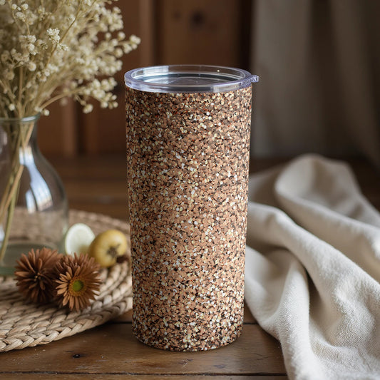 Stylish Cork Design Insulated Drinking Tumbler Cup