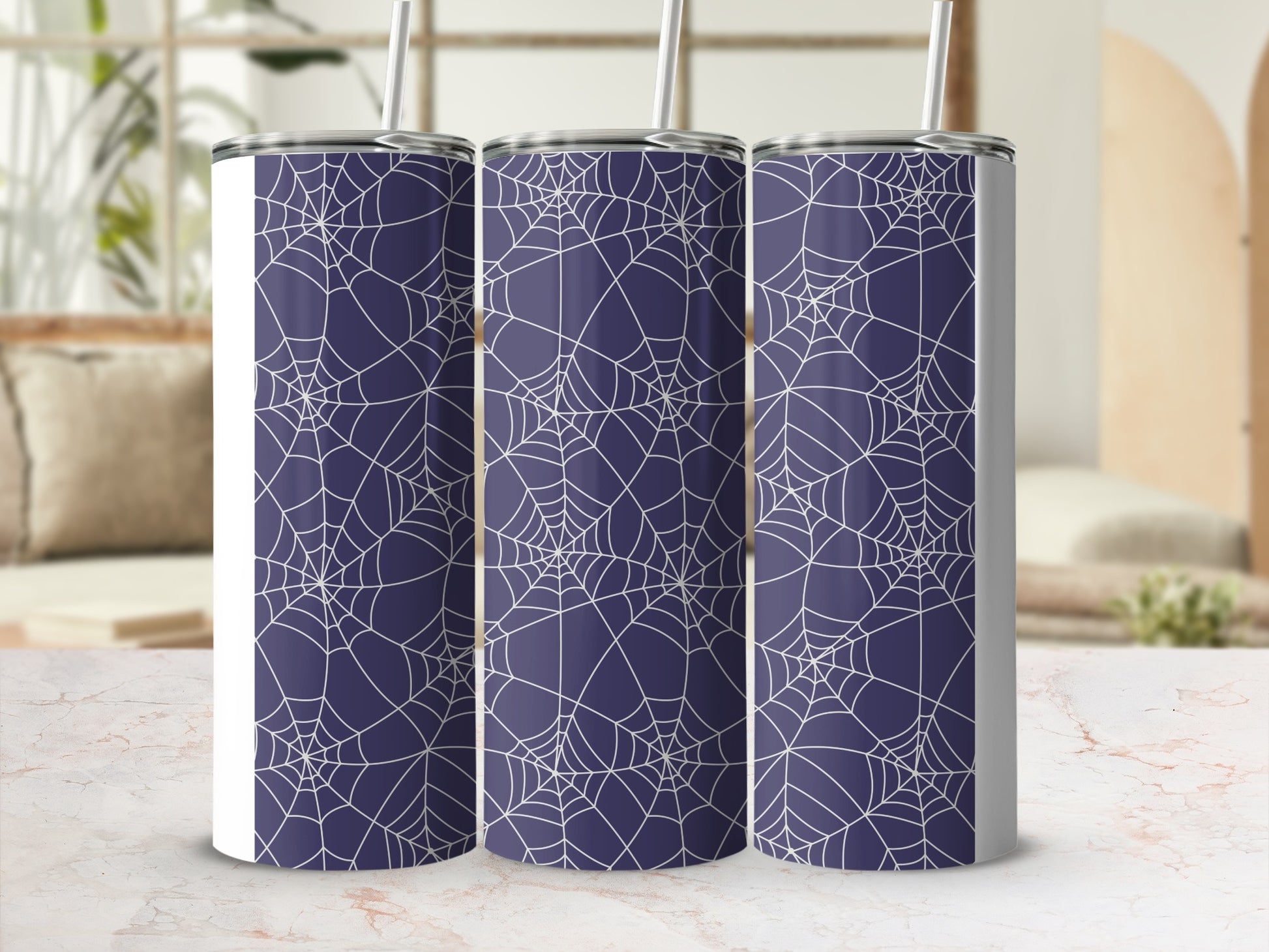 Halloween Spiderweb Pattern Tumbler Drink Container product type