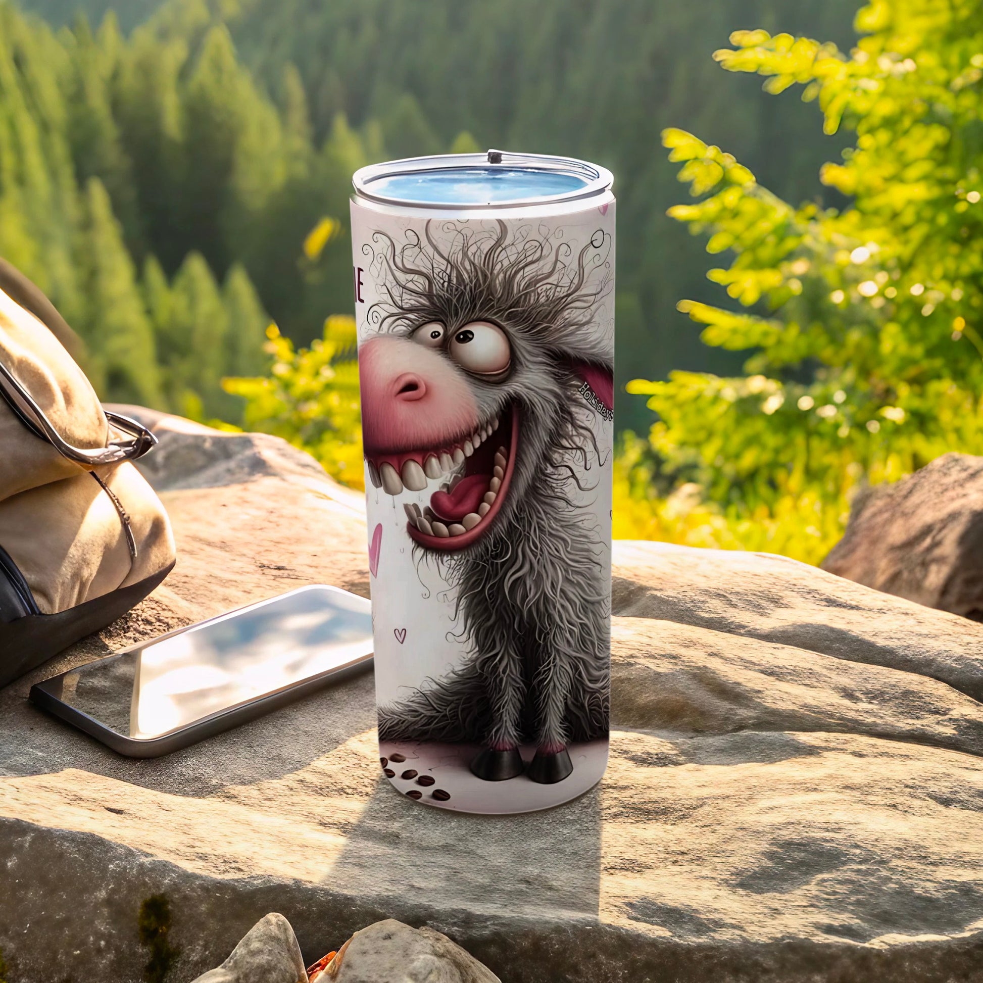 Funny Animal Cartoon Insulated Travel Mug for Outdoor Use